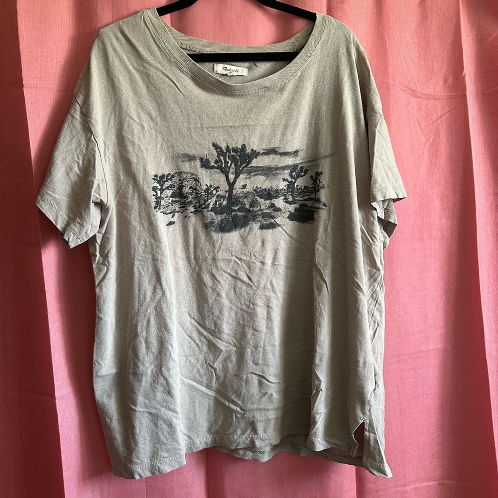 Madewell Tan Crewneck Tee - Joshua Tree